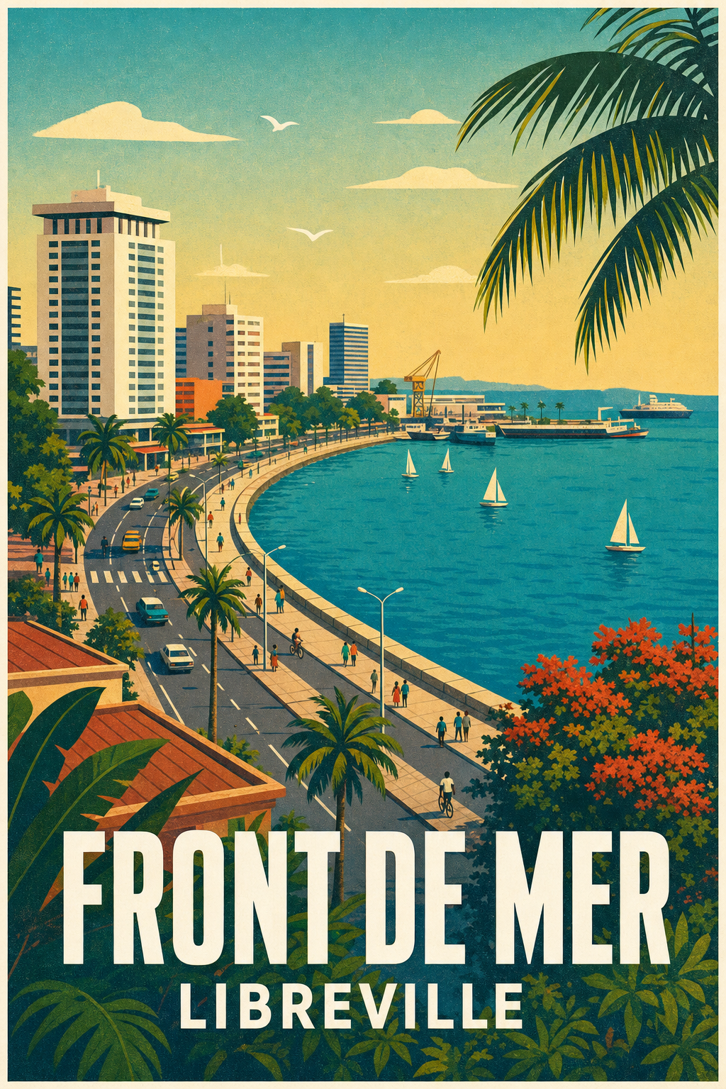 Affiche de Libreville, poster Front de mer