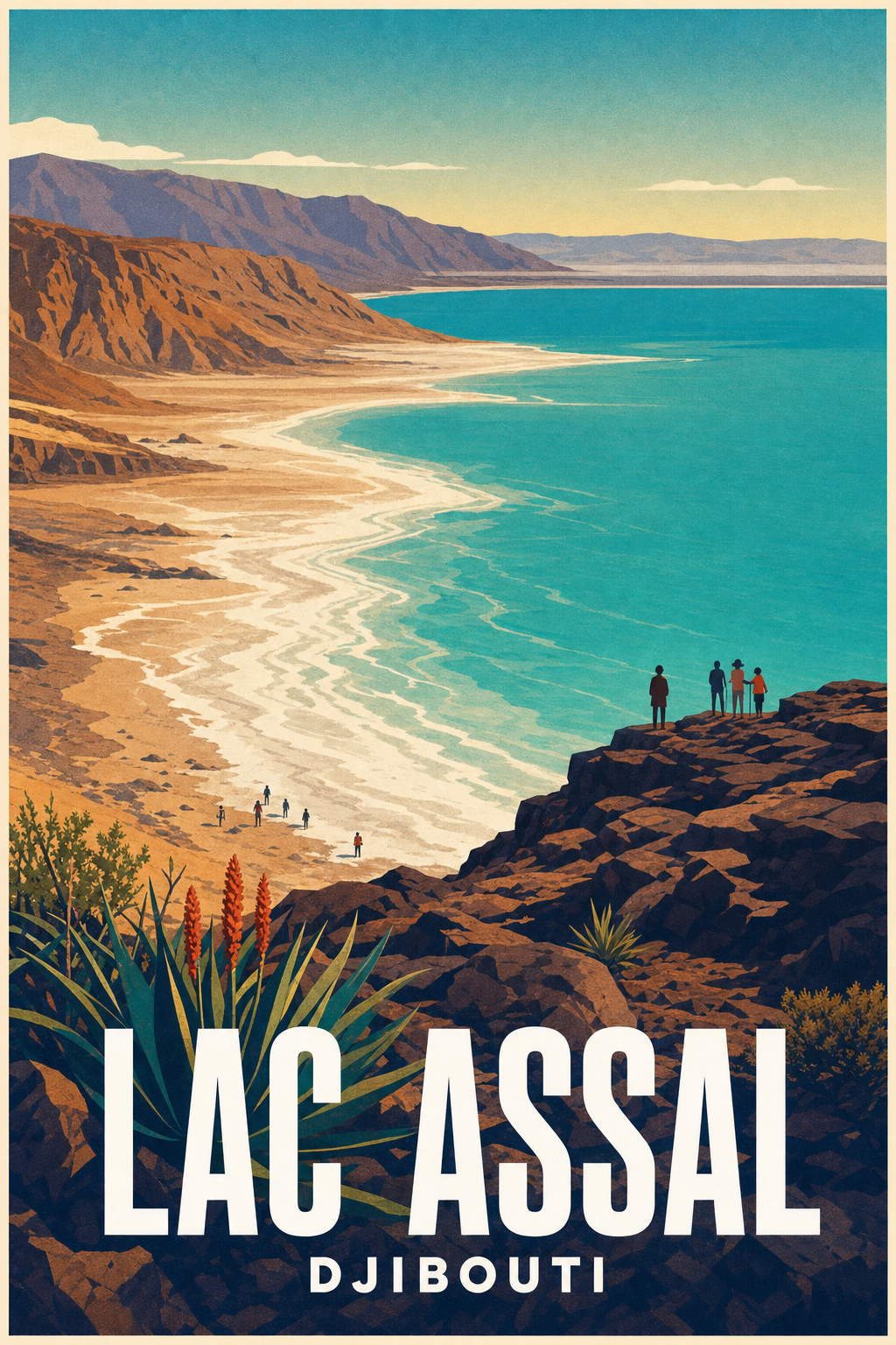 Affiche du Lac Assal, poster Djibouti