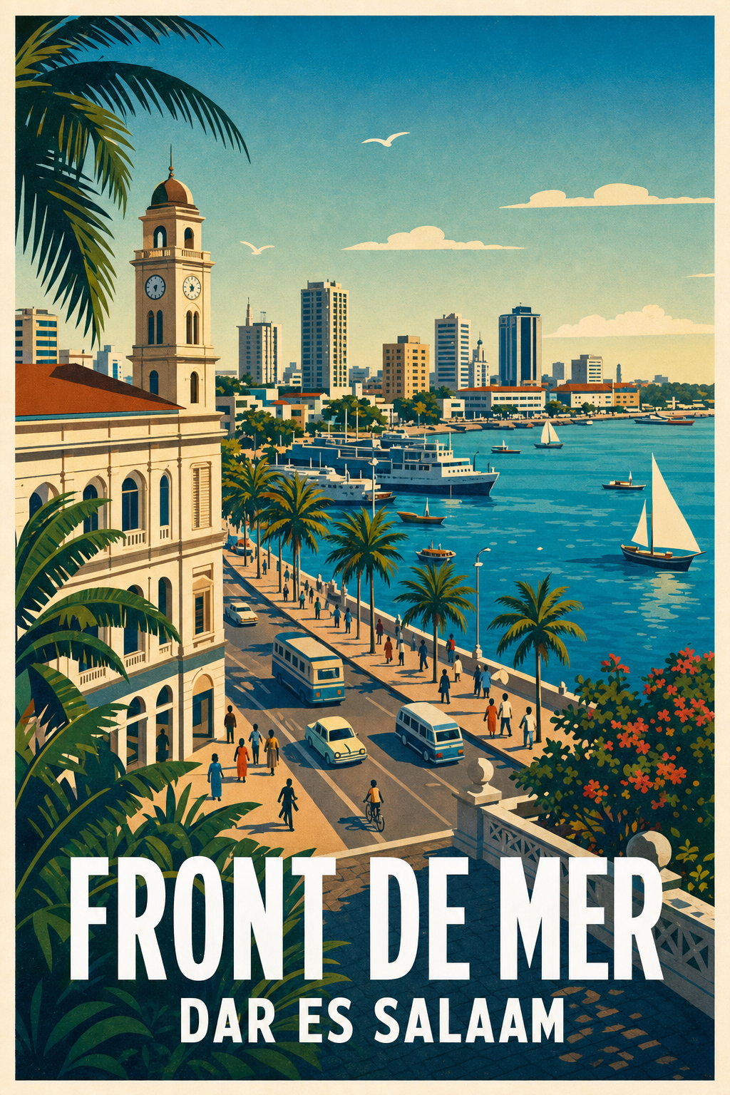 Affiche de Dar es Salaam, poster front de mer