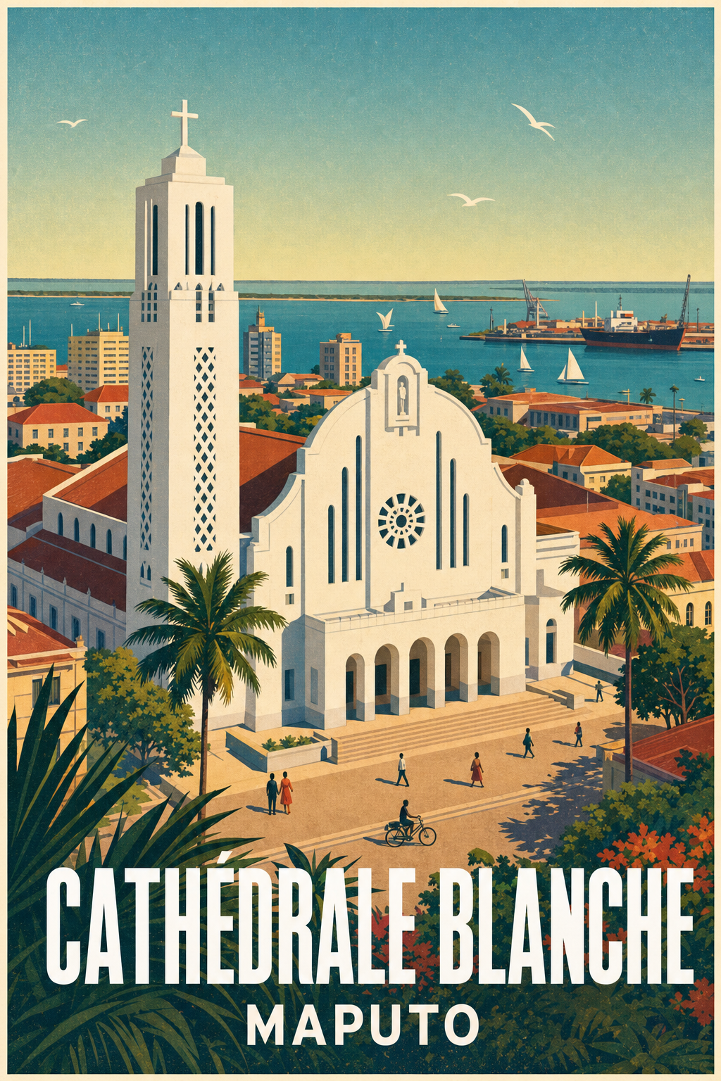 Affiche de Maputo, la Cathédrale Blanche
