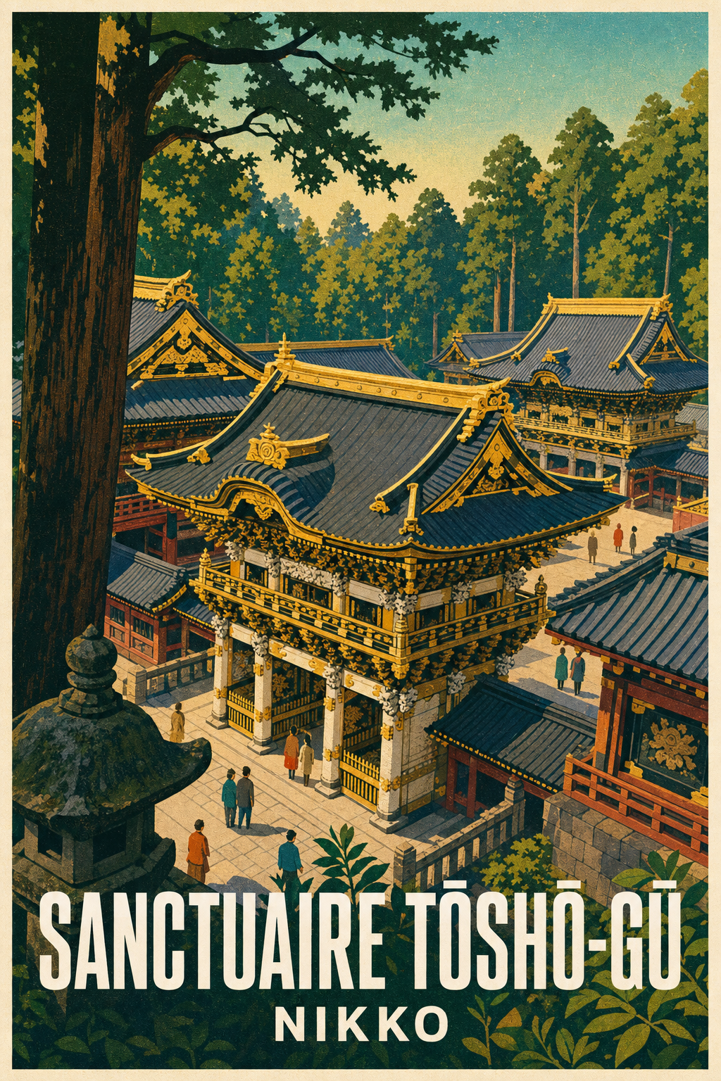 Affiche du Sanctuaire Tōshō-gū, temple de Nikkō