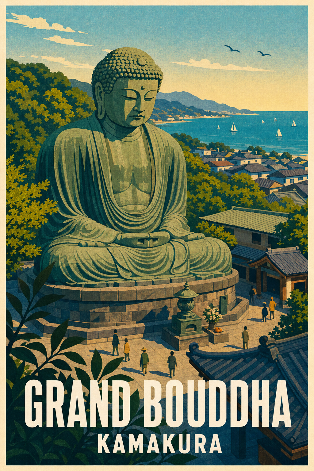 Affiche de Kamakura, poster du Grand Bouddha