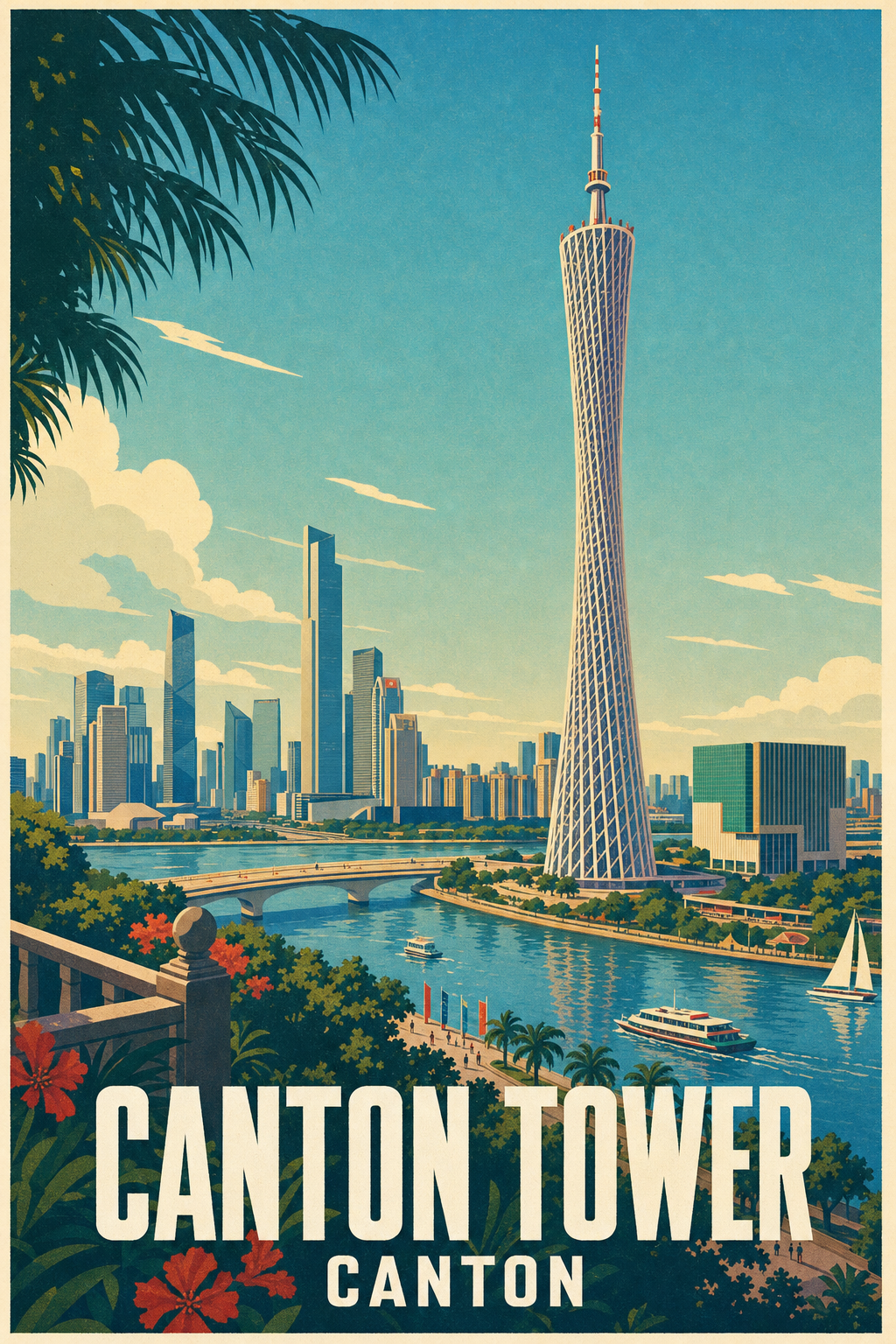 Affiche de Canton, poster Canton Tower