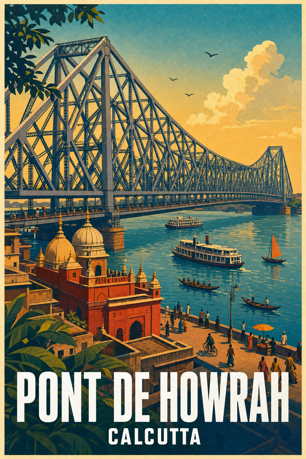Affiche du Pont de Howrah, poster Calcutta