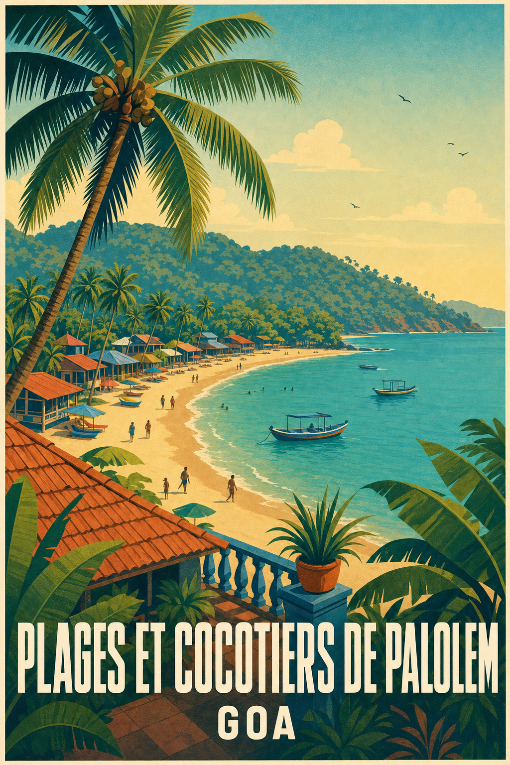 Affiche de Goa, poster Plages et Cocotiers