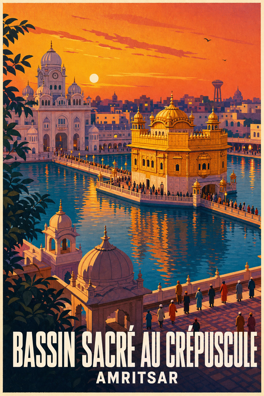 Affiche d'Amritsar, poster Temple d'Or
