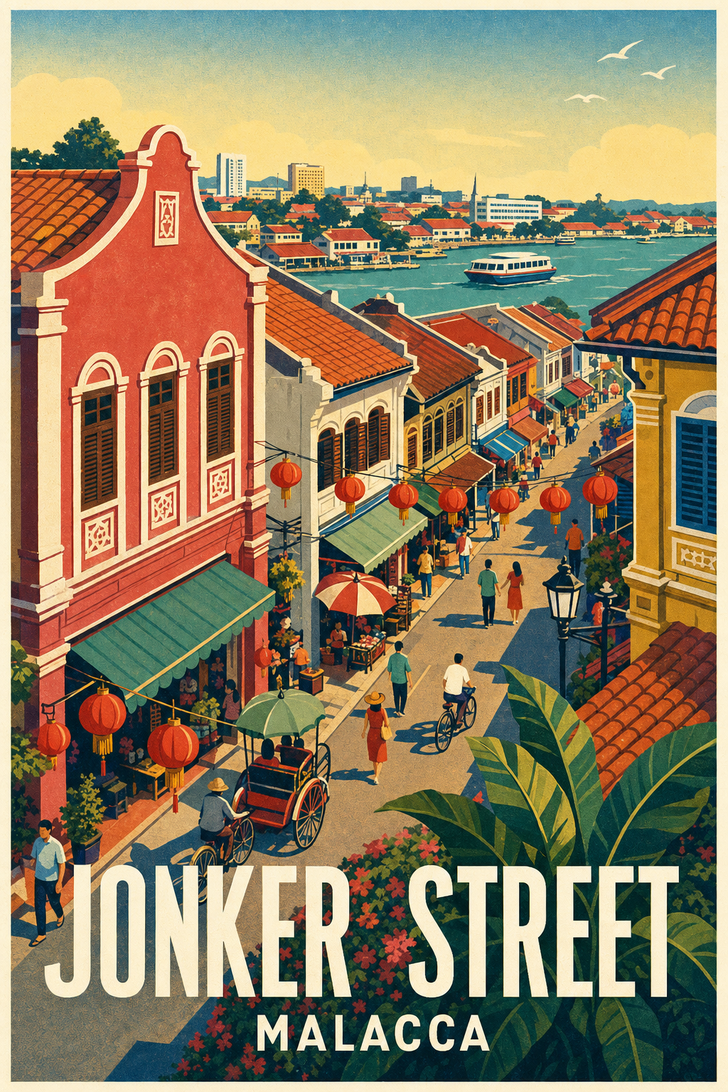 Affiche de Malacca, poster Jonker Street