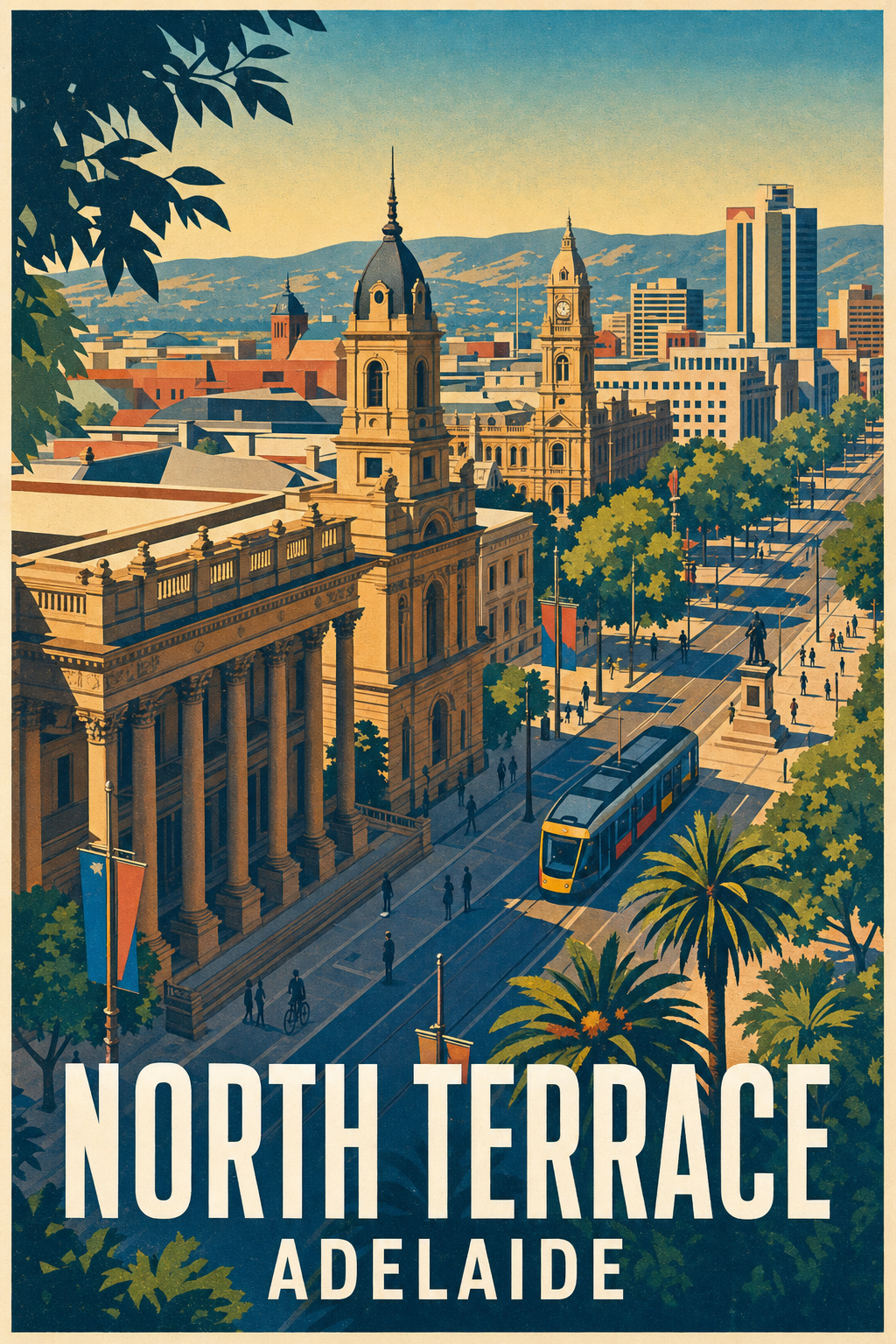Affiche d'Adelaide, North Terrace
