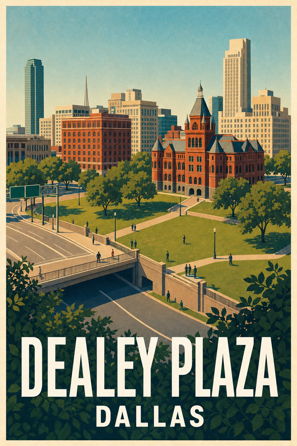 Affiche de Dallas, poster Dealey Plaza