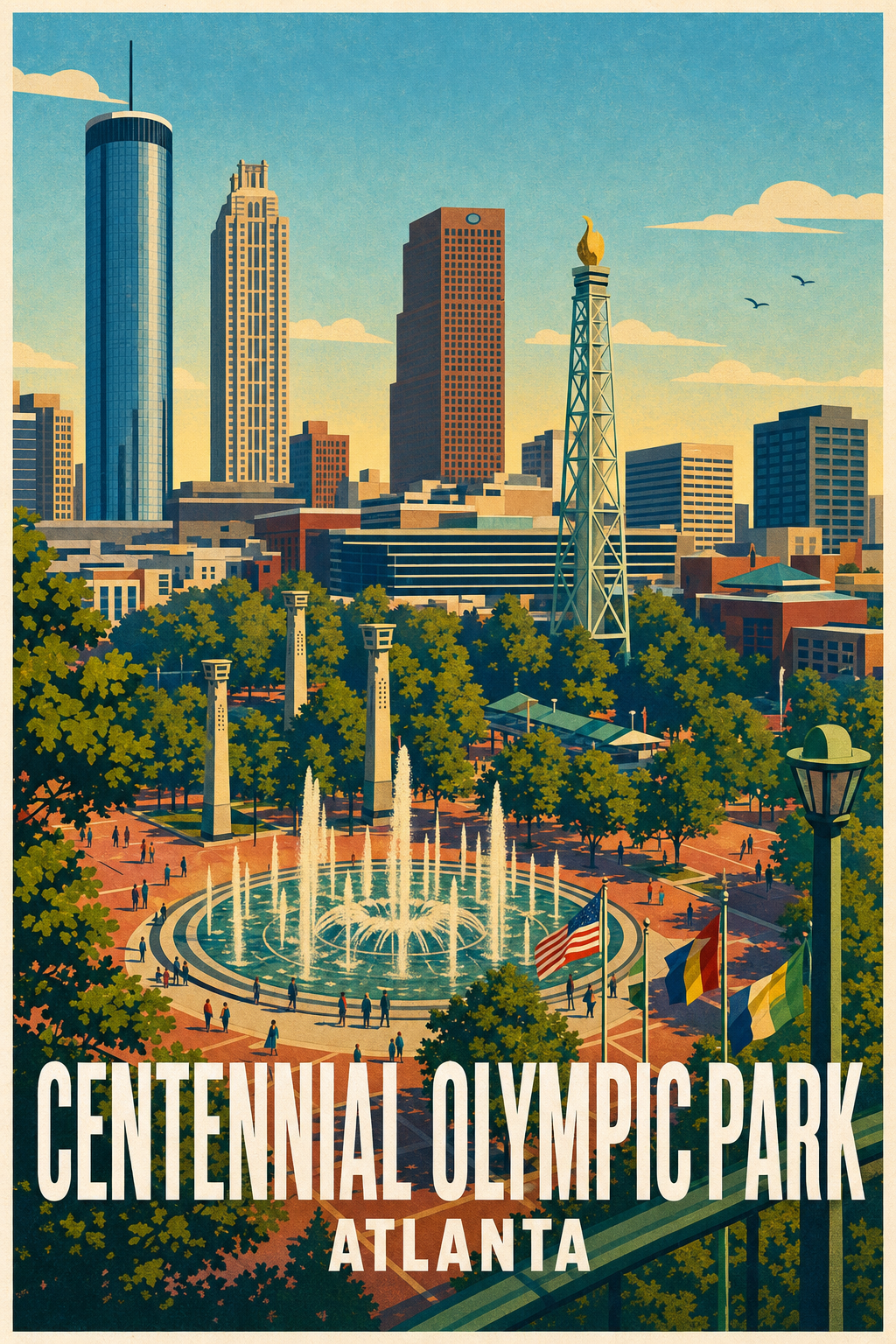 Affiche d'Atlanta, Centennial Olympic Park