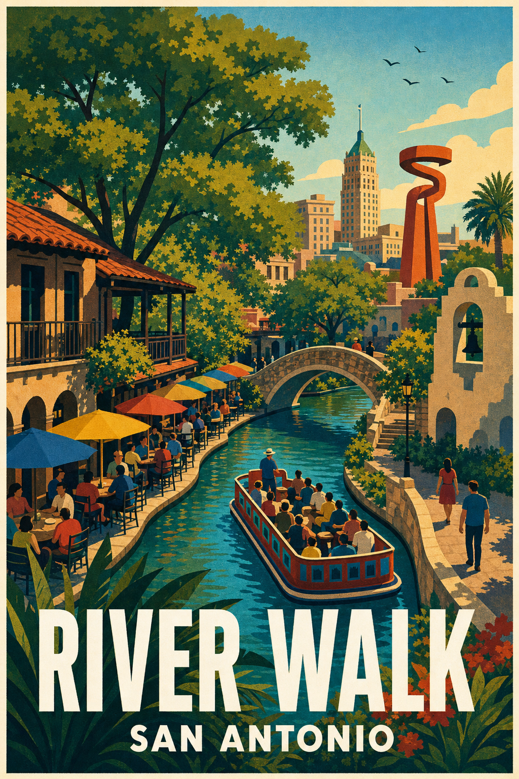 Poster de San Antonio, River Walk Texas
