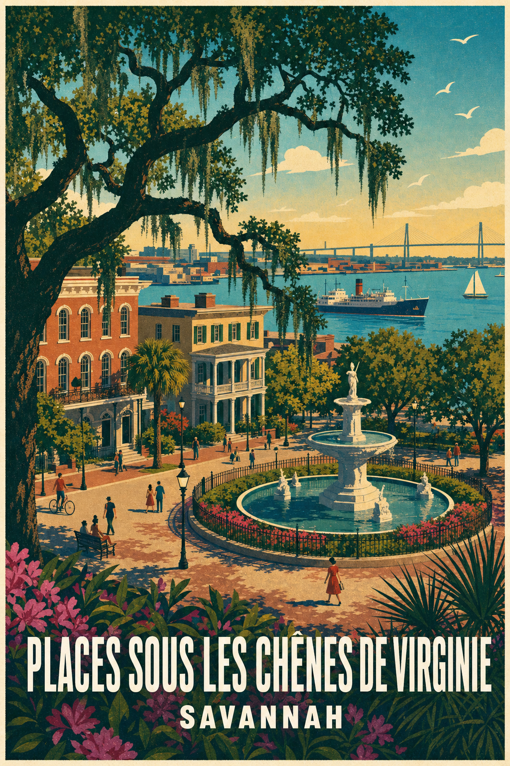 Poster de Savannah, chênes de Virginie