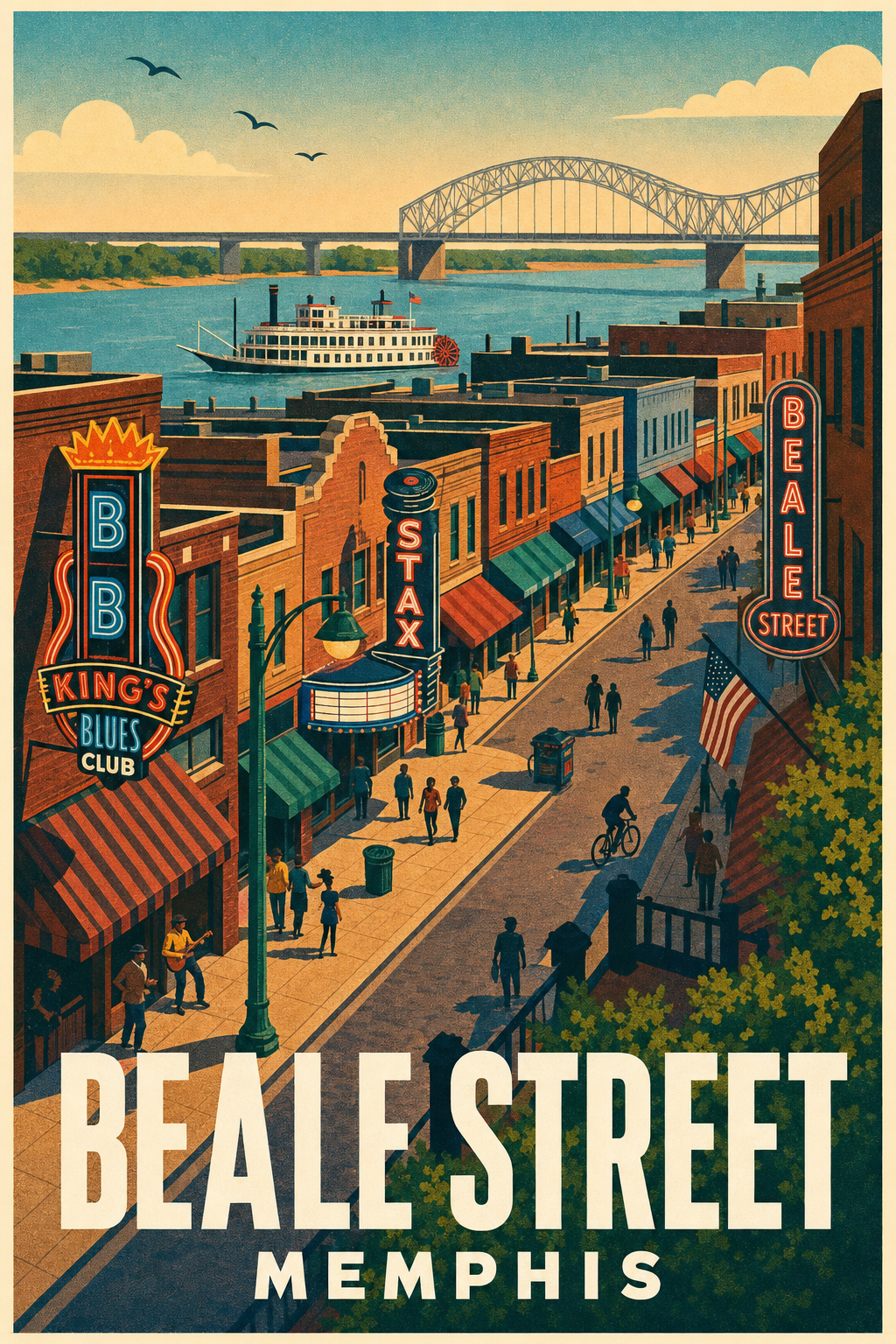 Affiche de Memphis, Beale Street