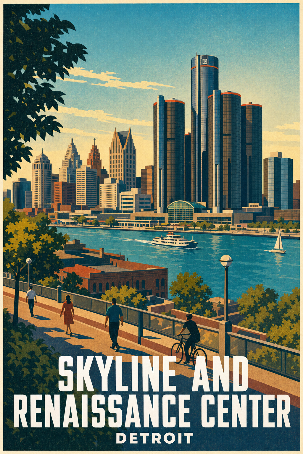 Affiche de Detroit, poster Renaissance Center