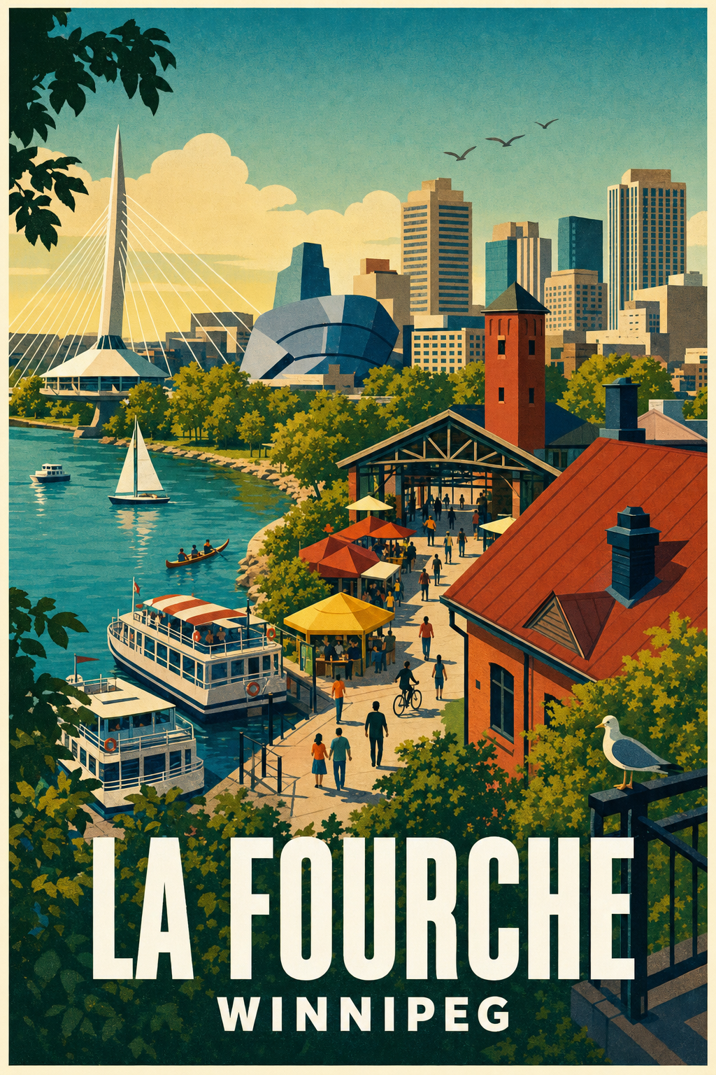 Affiche de Winnipeg, La Fourche au Canada