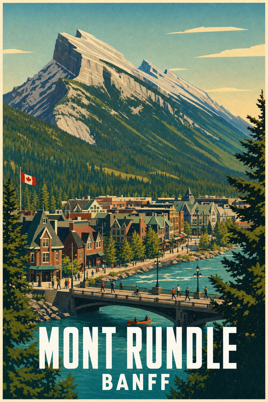 Affiche de Banff, poster du Mont Rundle