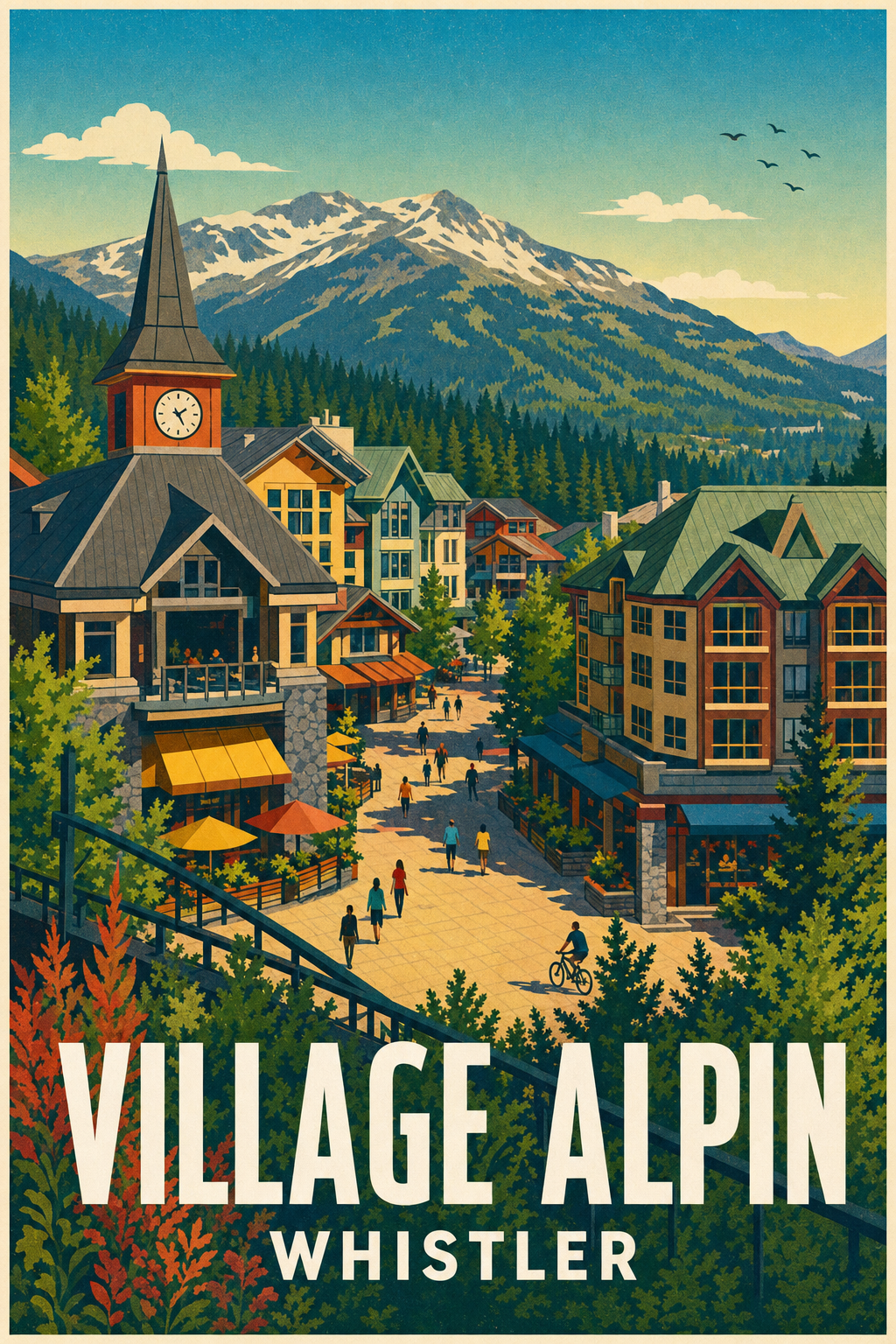Affiche de Whistler, poster station de ski
