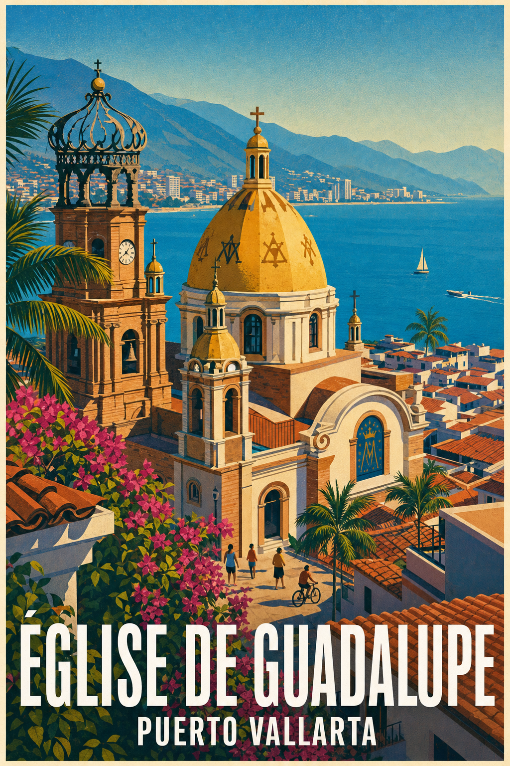 Poster de l'église de Guadalupe, Puerto Vallarta