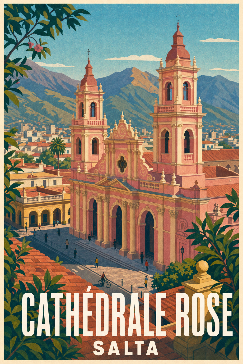 Affiche de Salta, poster Cathédrale Rose