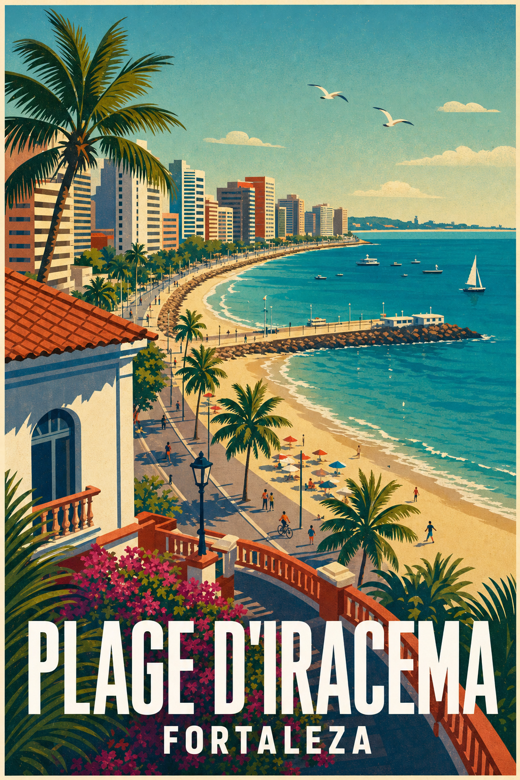 Affiche de la Plage d'Iracema, poster Fortaleza
