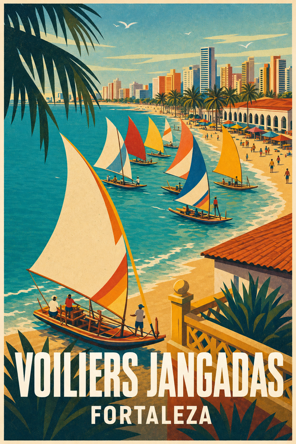 Affiche de Fortaleza, poster voiliers jangadas