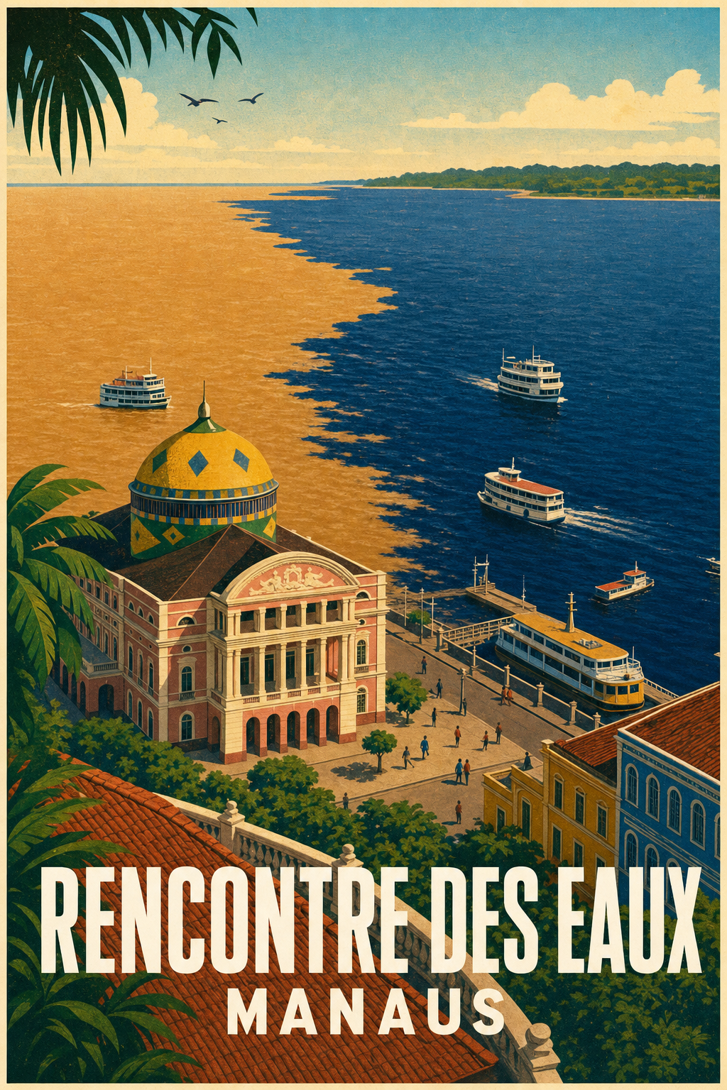 Affiche de Manaus, Rencontre des Eaux