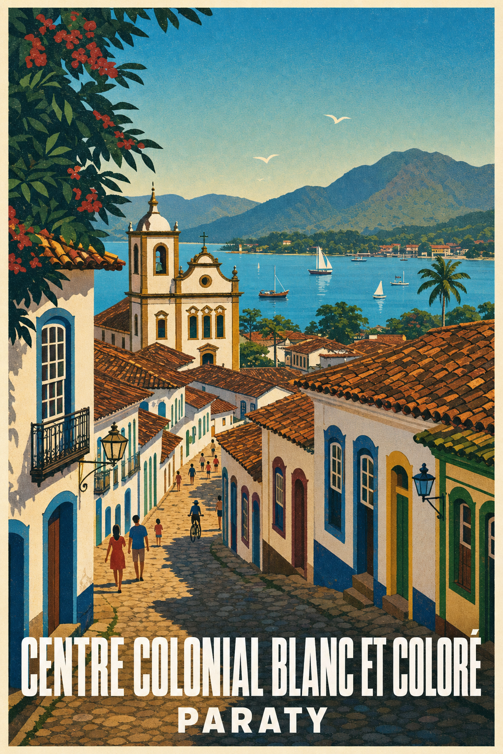 Poster de Paraty, affiche de la ville coloniale