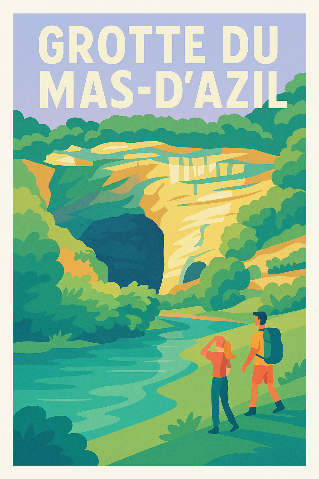 Affiche de Grotte du Mas-d'Azil - Un voyage spectaculaire au cœur de la Préhistoire