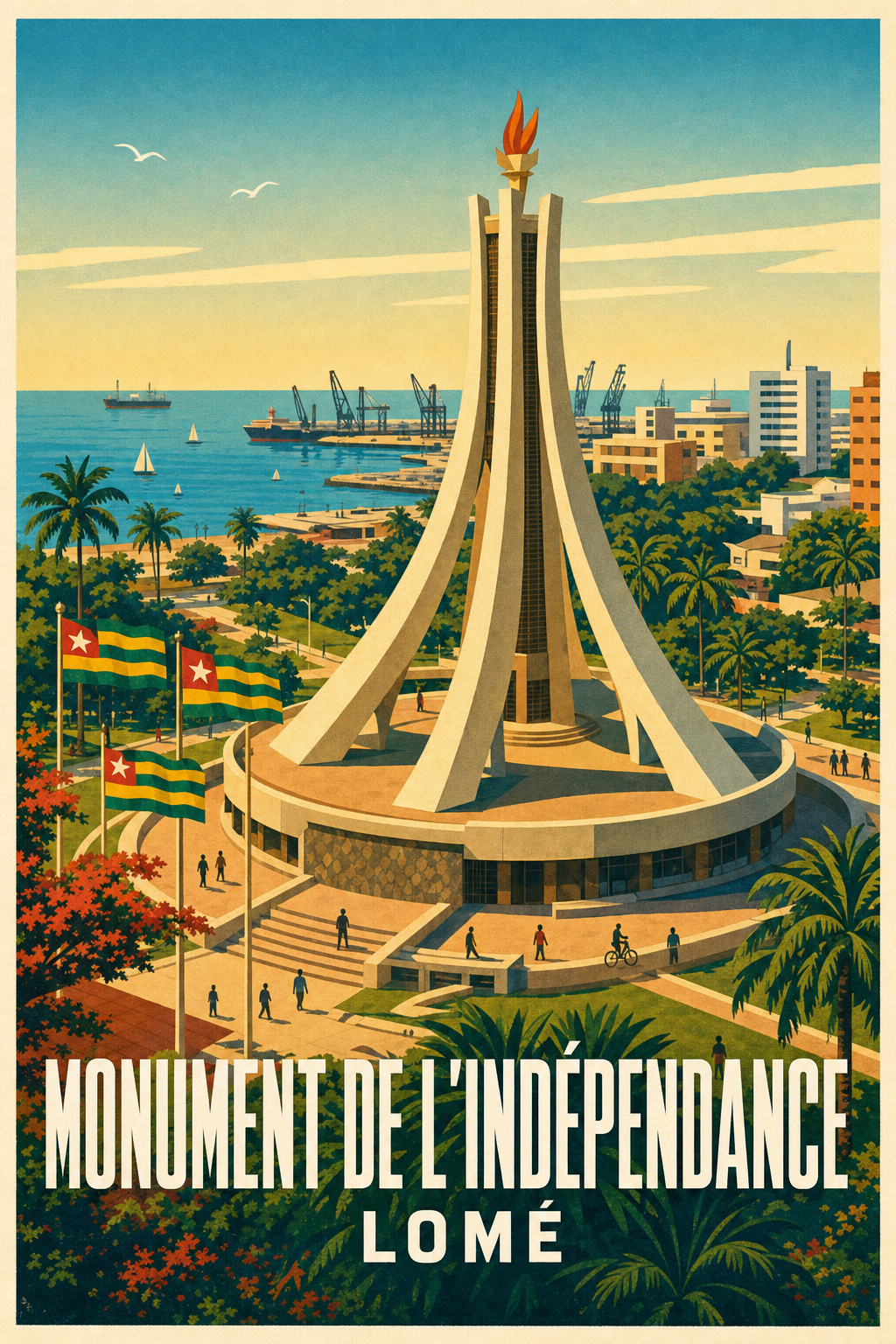 Affiche de Lomé, poster Monument de l'Indépendance