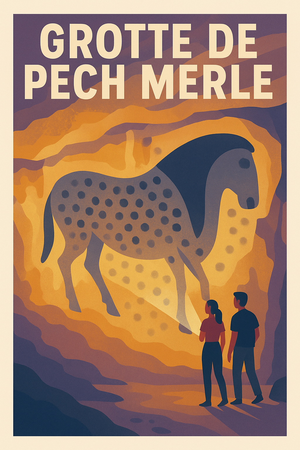 Affiche de Grotte de Pech Merle - Un voyage fascinant au cœur de la Préhistoire