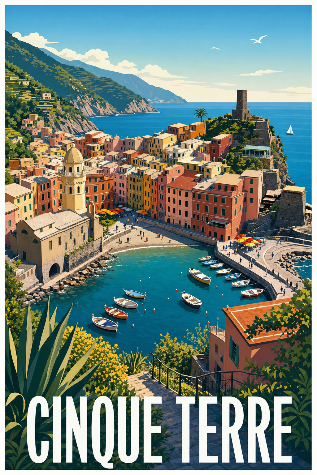 Affiche des Cinque Terre, poster Vernazza