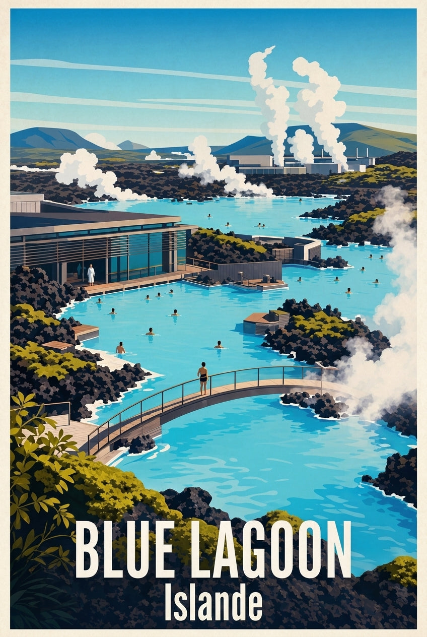 Affiche du Lagon Bleu, poster Islande
