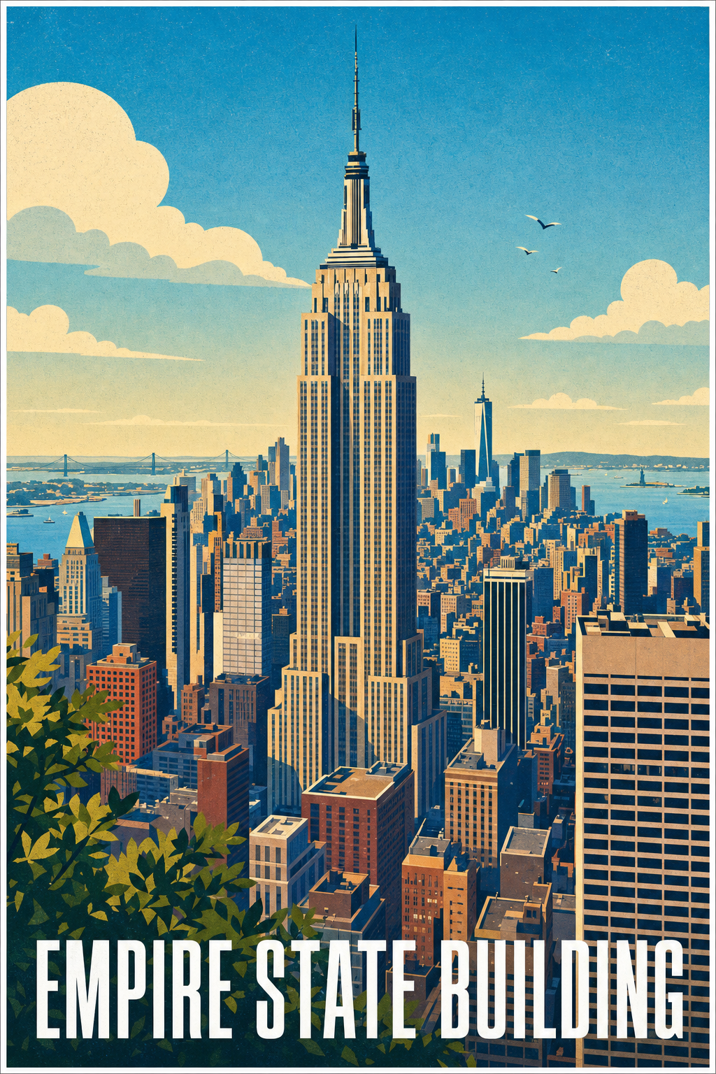Affiche de l'Empire State Building, poster New York