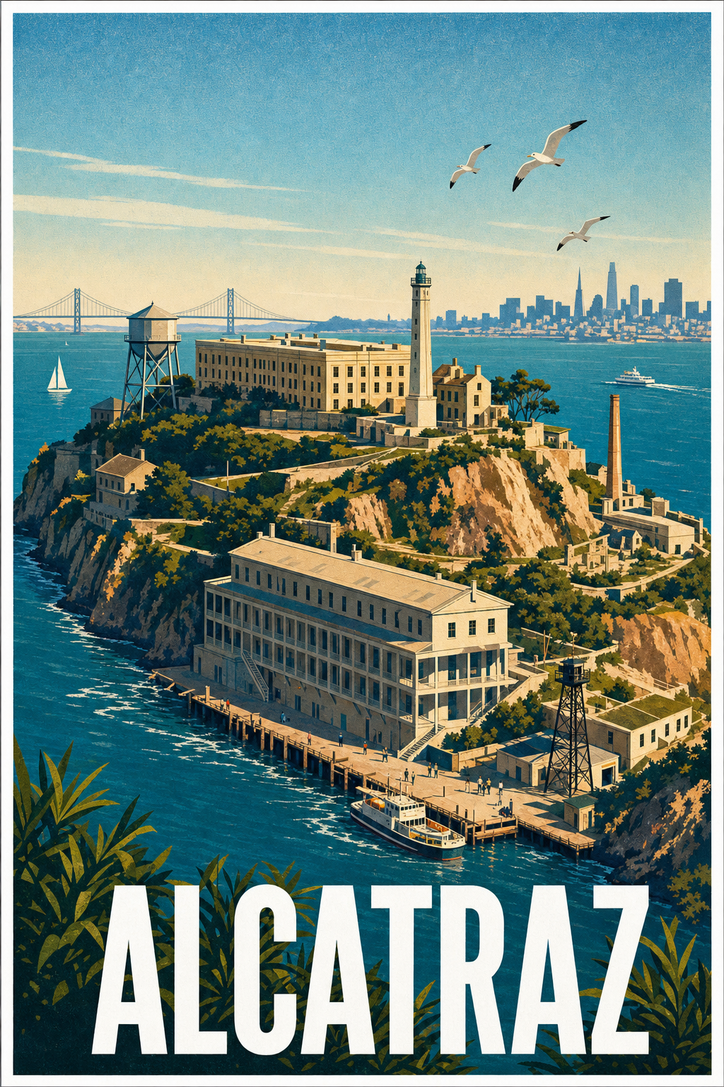 Poster d'Alcatraz, affiche île de San Francisco
