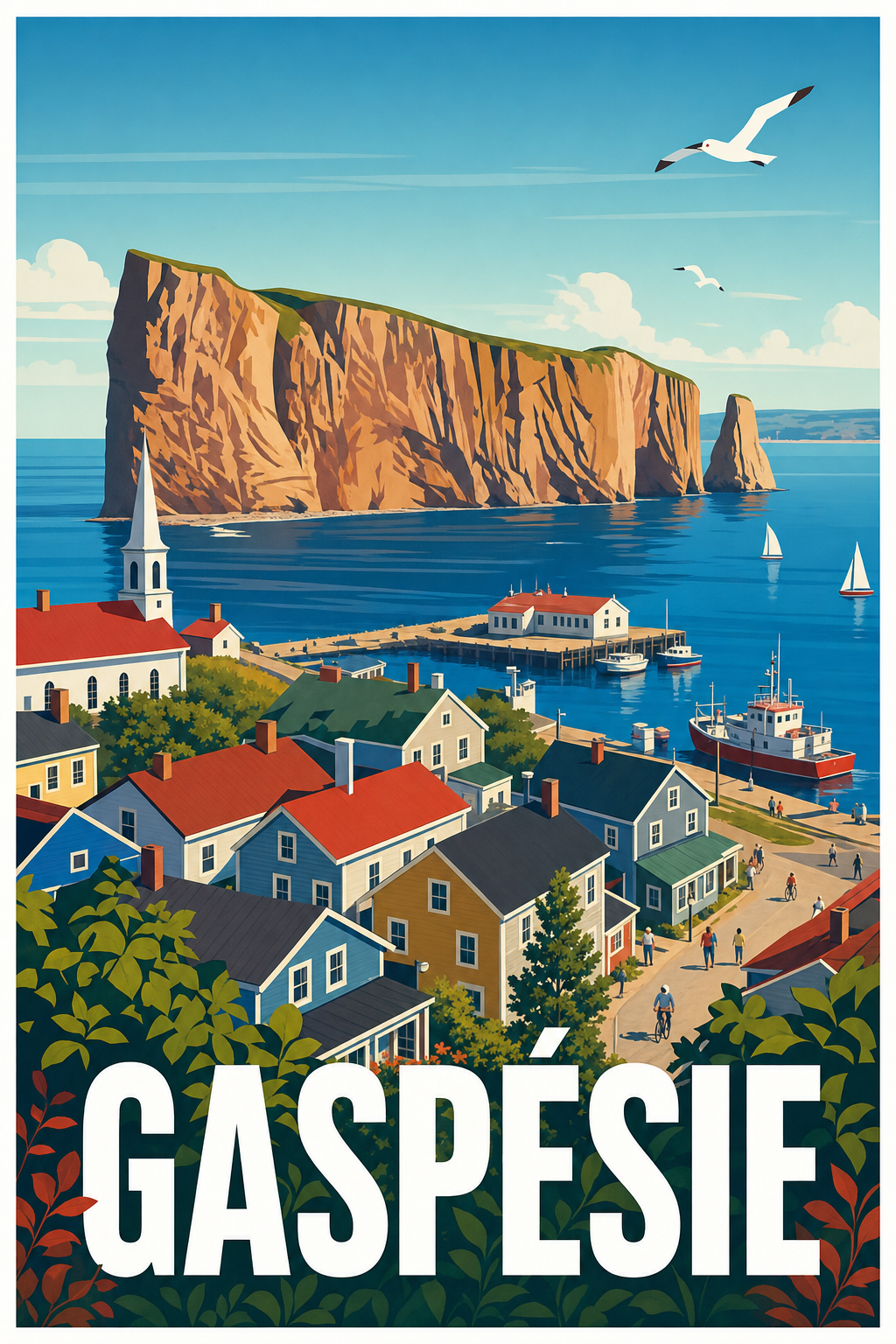 Affiche de Gaspésie, poster du Rocher Percé