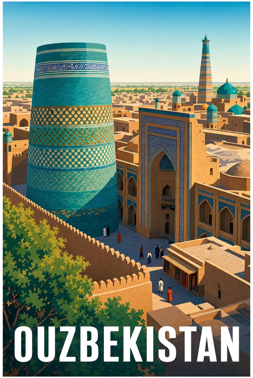 Affiche de Khiva, poster Ouzbékistan