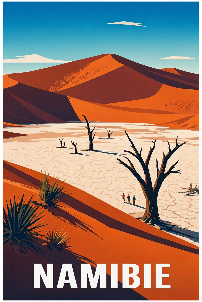 Affiche de Sossusvlei, poster désert de Namibie