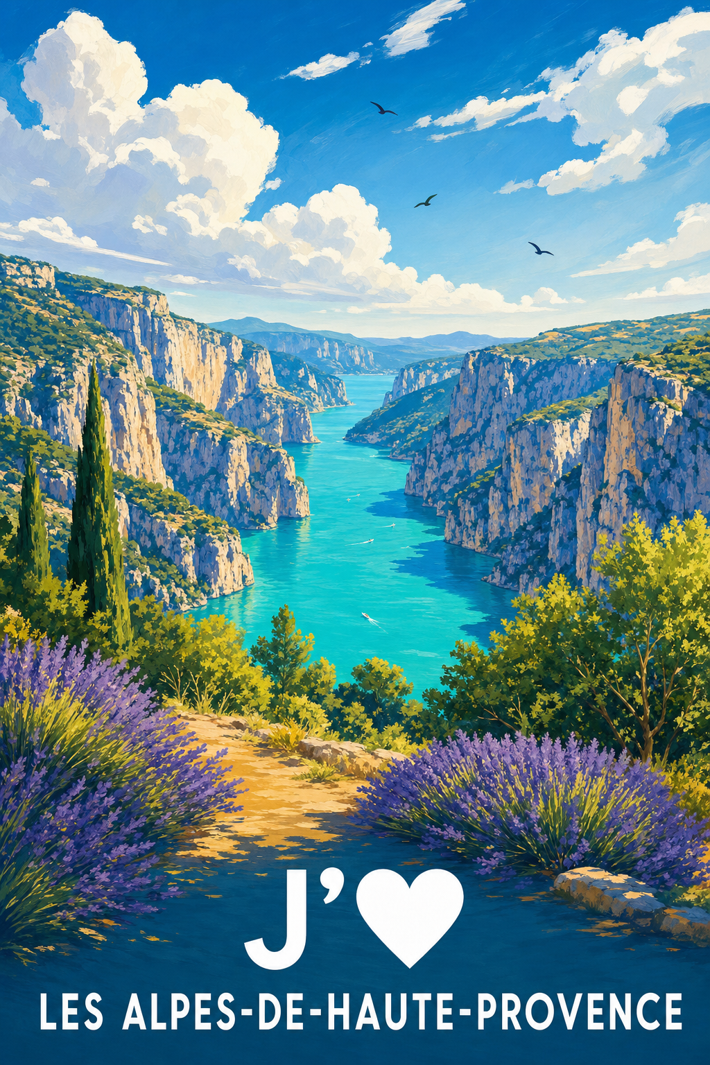 Affiche J'aime les Alpes-de-Haute-Provence