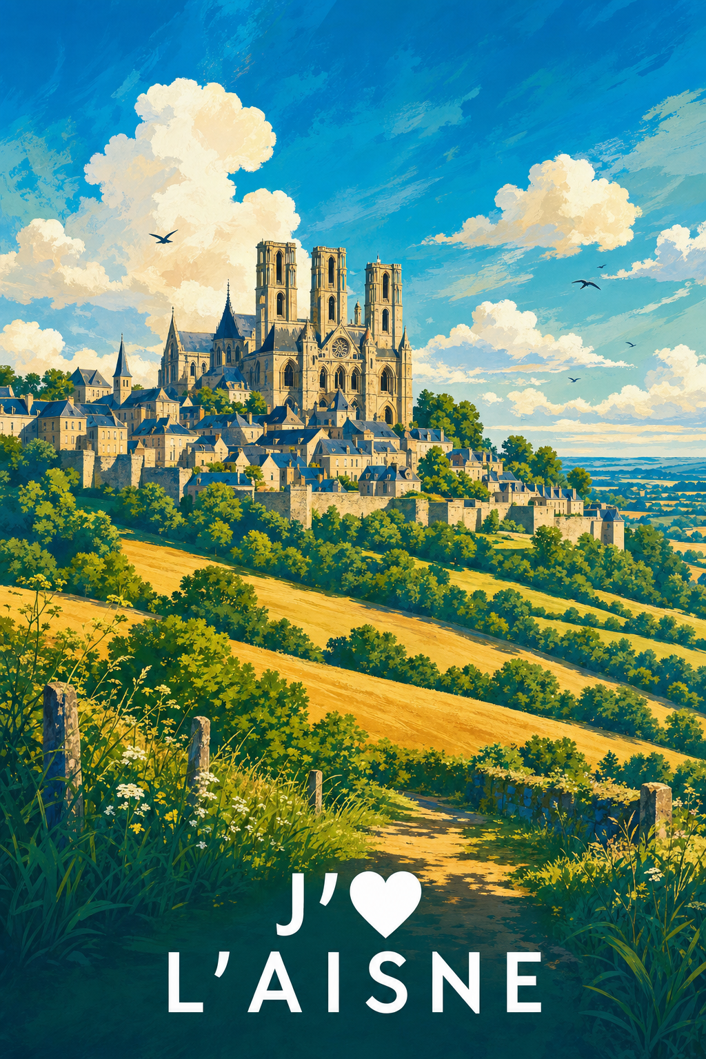 Affiche J'aime l'Aisne