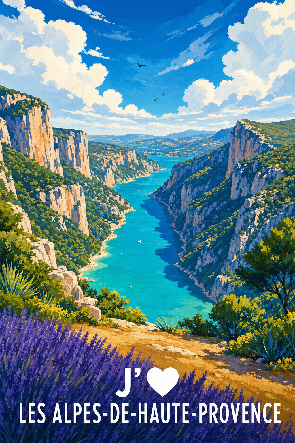 Affiche J'aime les Alpes-de-Haute-Provence