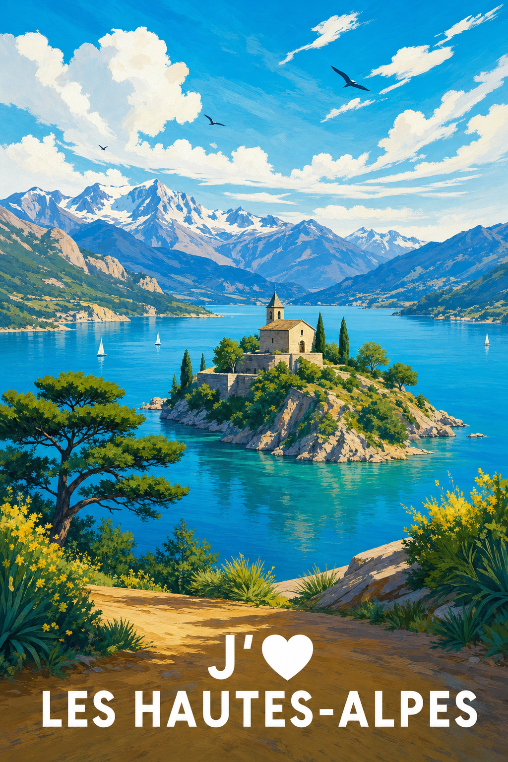 Affiche J'aime les Hautes-Alpes