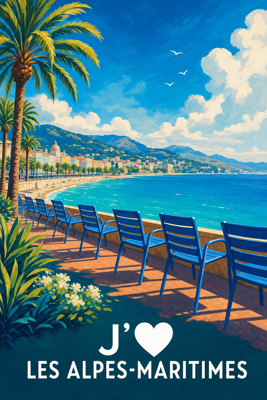 Affiche J'aime les Alpes-Maritimes