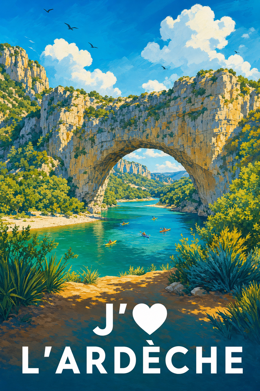 Affiche J'aime l'Ardèche