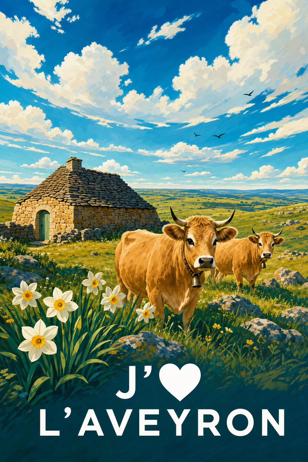 Affiche J'aime l'Aveyron