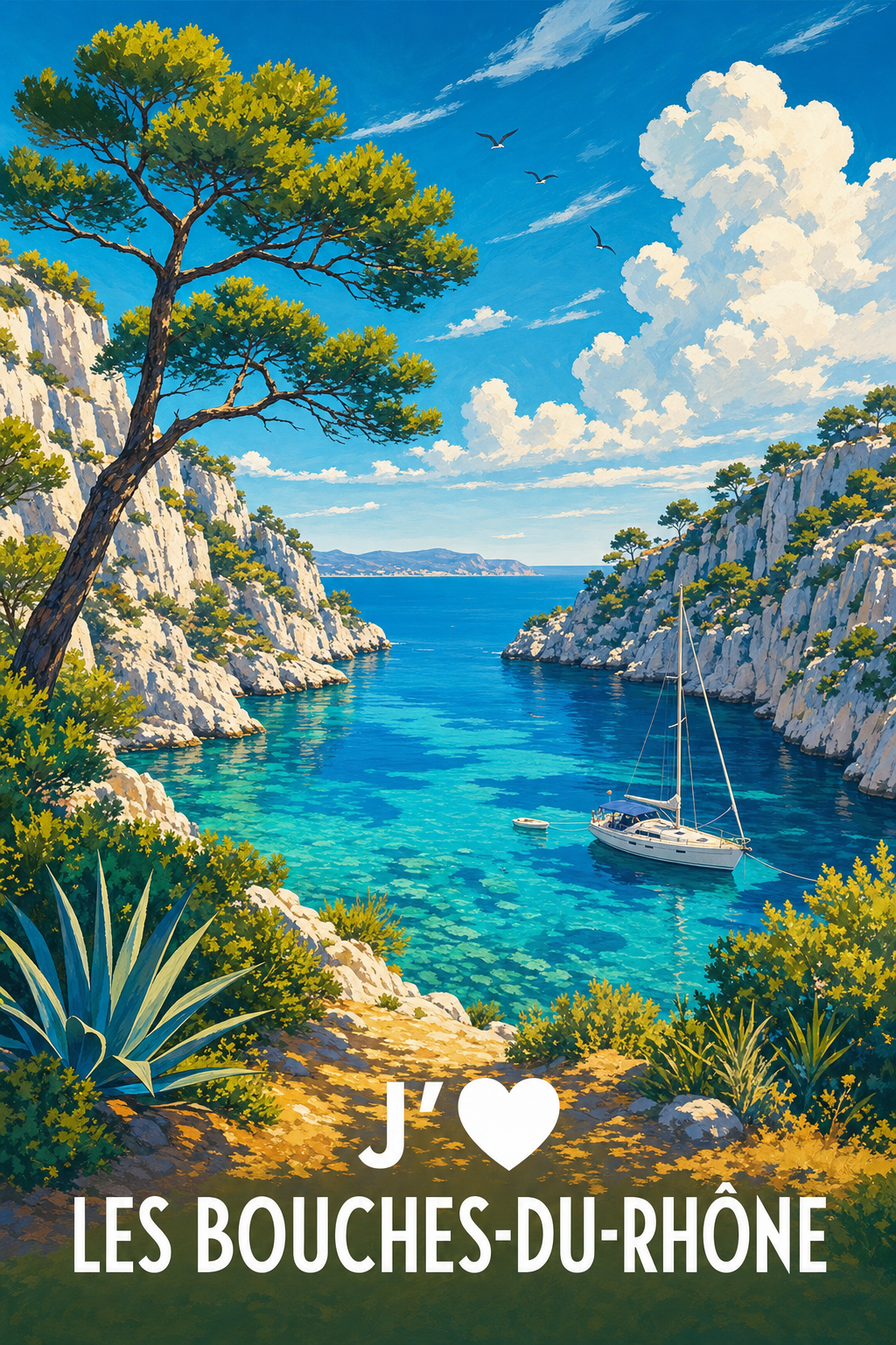 Affiche J'aime les Bouches-du-Rhône