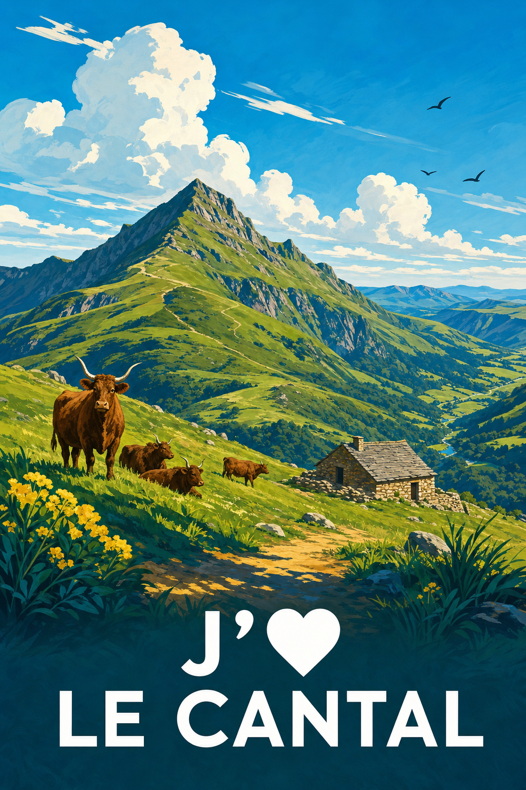 Affiche J'aime le Cantal
