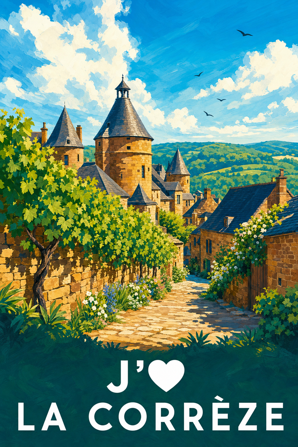 Affiche J'aime la Corrèze