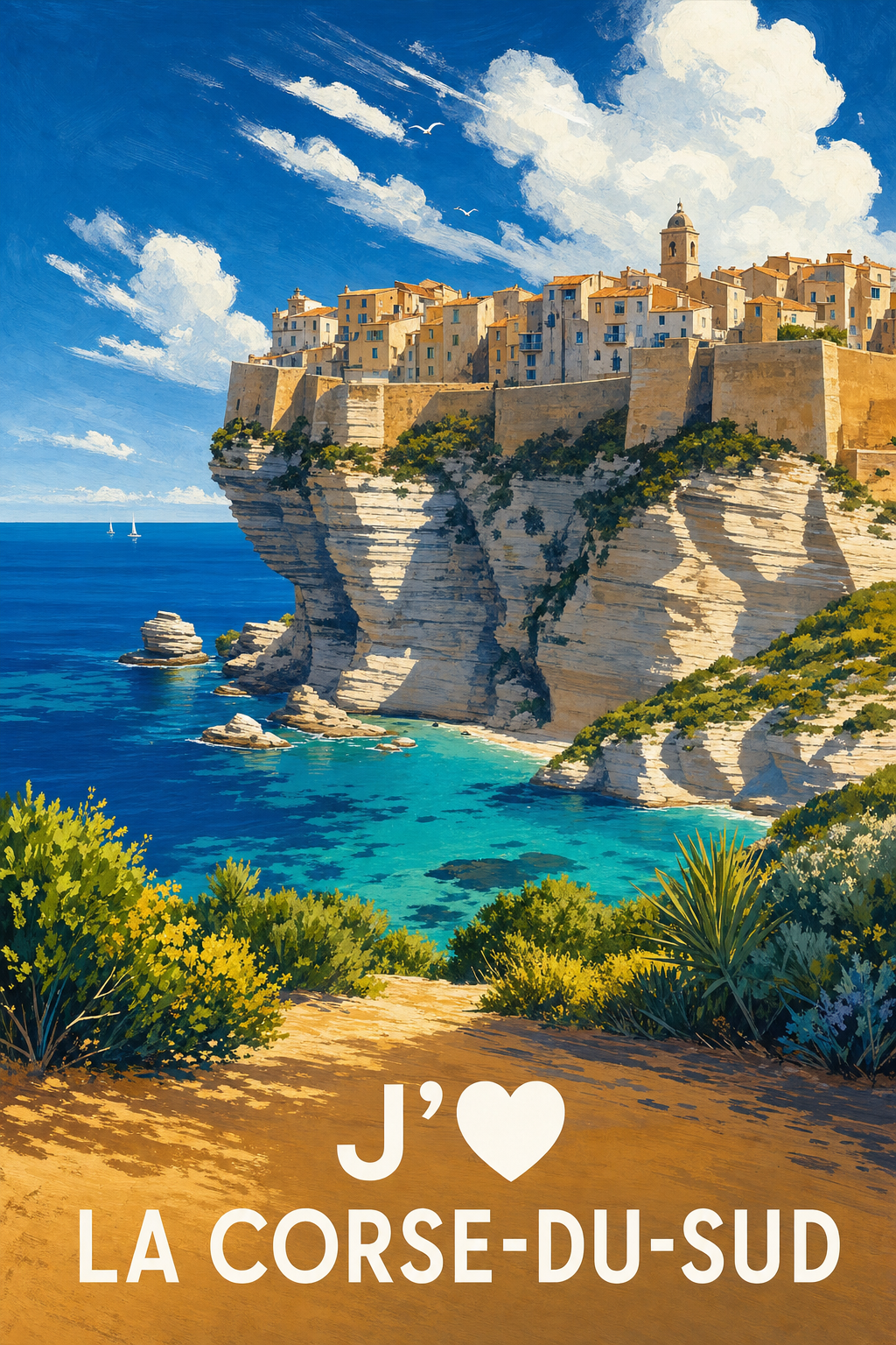 Affiche J'aime la Corse-du-Sud