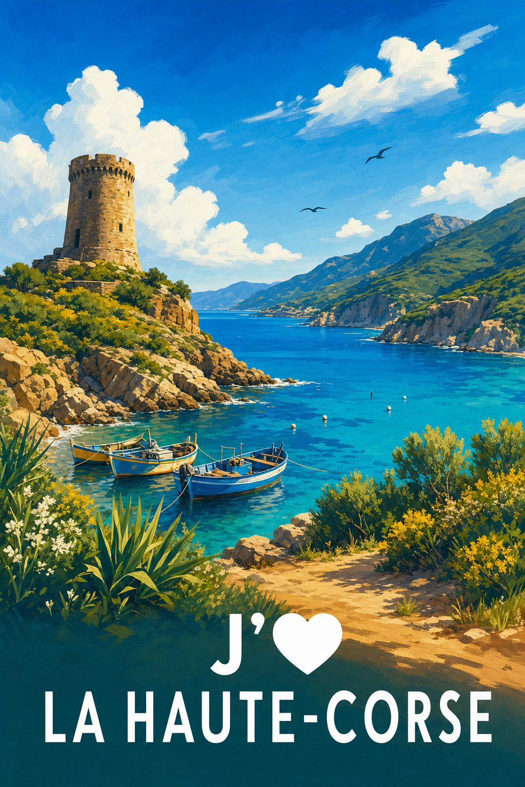 Affiche J'aime la Haute-Corse