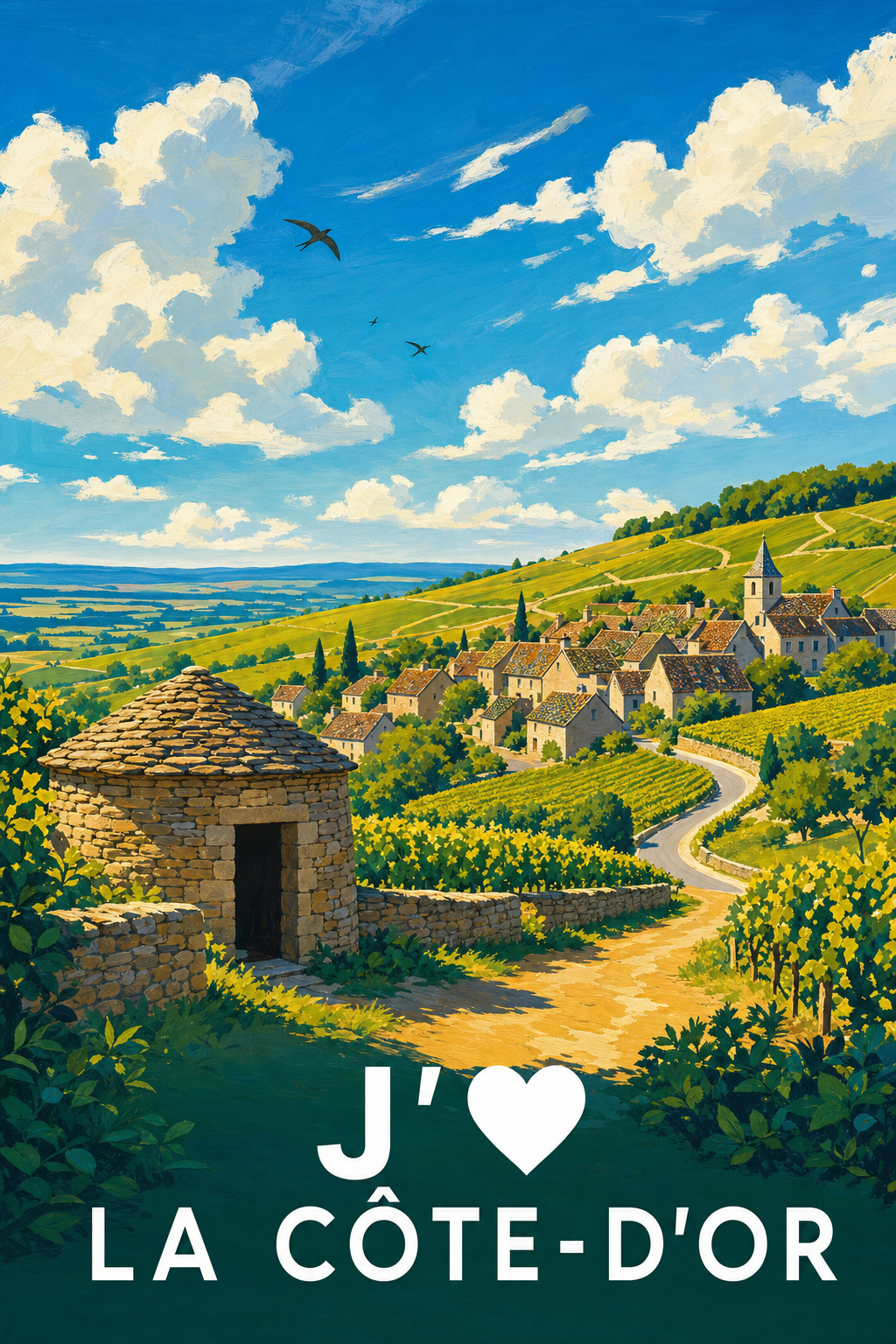 Affiche J'aime la Côte-d'Or